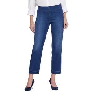 Nydj Womens Petite Bailey Missionblue Straight Leg Jean, Blue